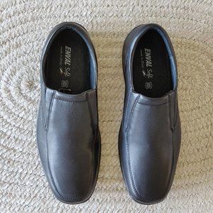 Brand New Black Slip on Leather Shoes made in Italy